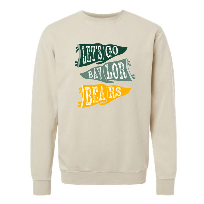 The Ole Baylor Flags | Pigment Ivory Sweatshirt