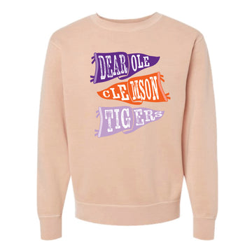 The Ole Clemson Flags | Pigment Dusty Pink Sweatshirt