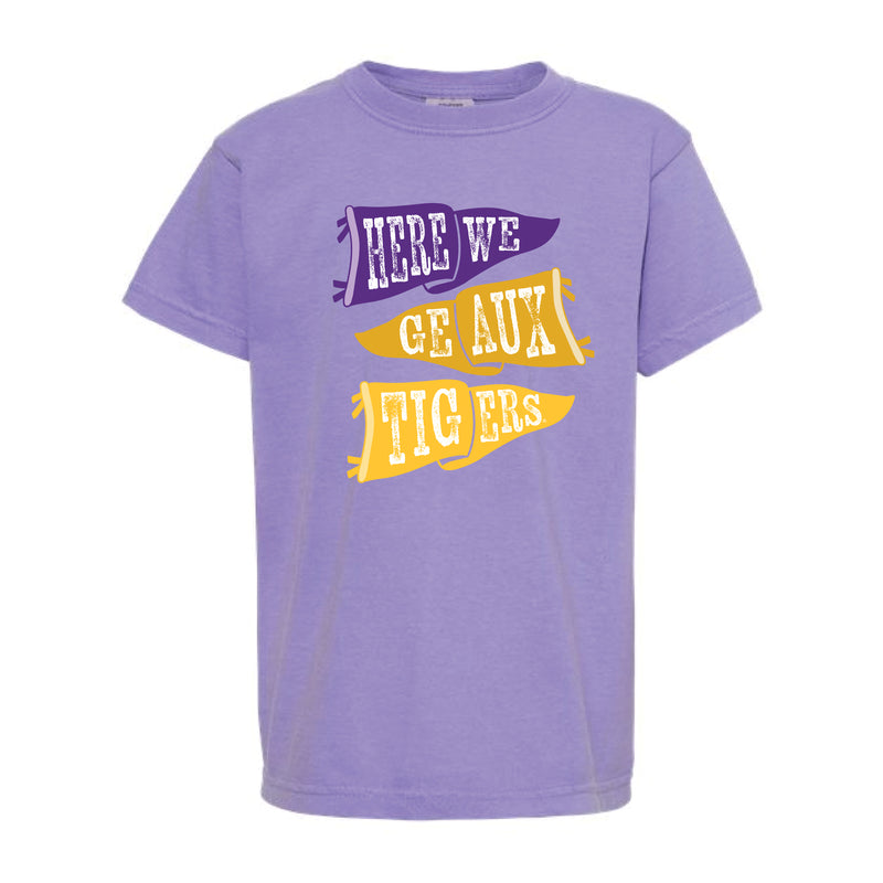 The Ole LSU Flags | Youth Violet Tee