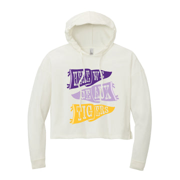 The Ole LSU Flags | Natural Midi Long Sleeve Hoodie