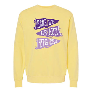 The Ole LSU Flags | Pigment Yellow Sweatshirt