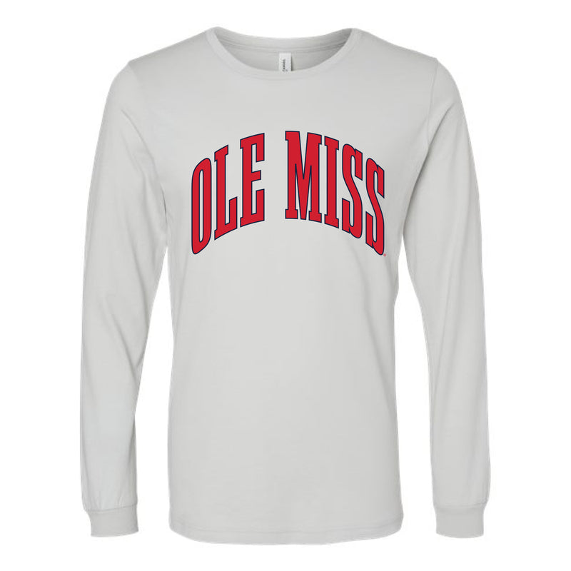 The Big Ole Miss Arch| Silver Long Sleeve