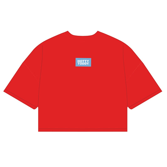 The Kristen Airy Tee Hotty Toddy Woven Label | Bright Red