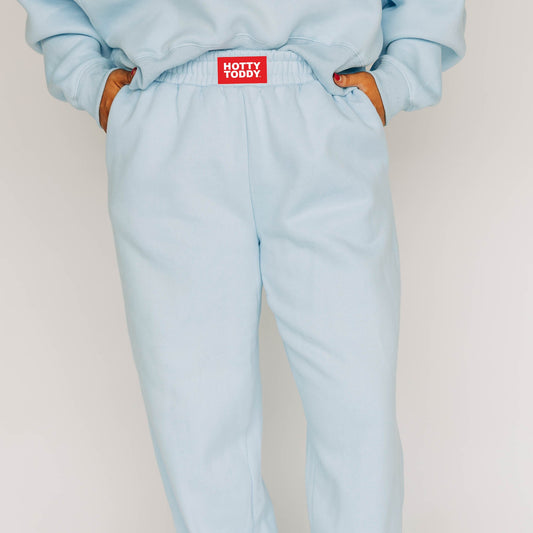 The Becca Joggers Hotty Toddy Woven Label | Light Blue