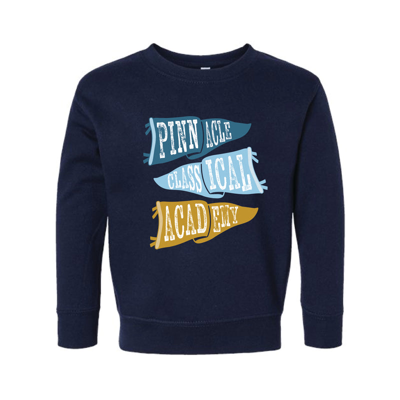 The Ole PCA Flags  | Toddler Navy Crewneck Sweatshirt