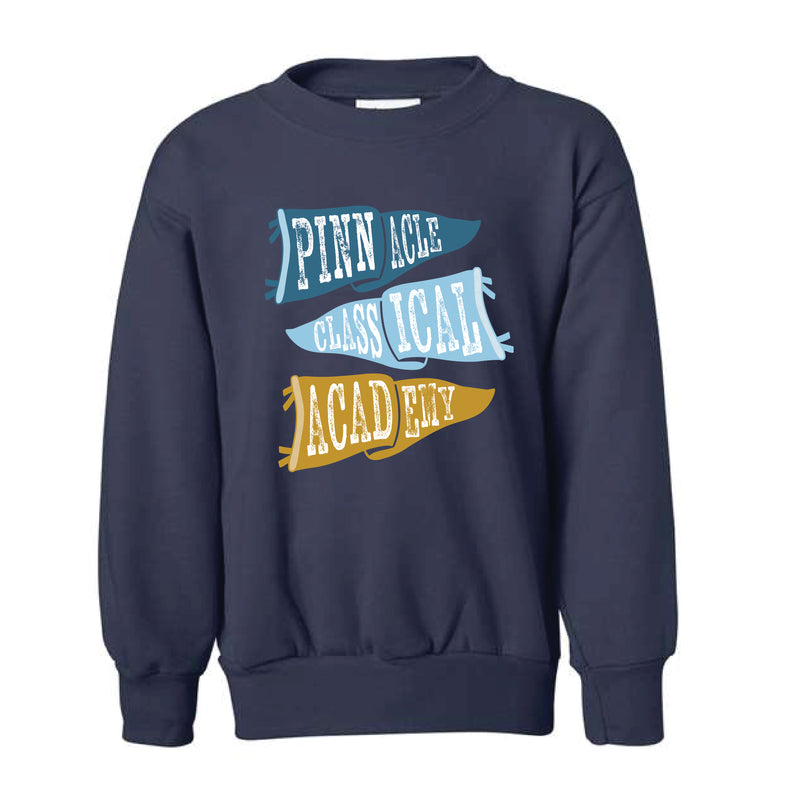 The Ole PCA Flags | Youth Navy Crewneck Sweatshirt