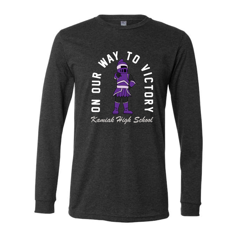 The On Our Way to Victory | Dark Grey Heather Long Sleeve Tee