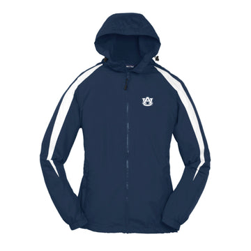 The AU Logo | Embroidered Youth True Navy/ White Fleece-Lined Jacket
