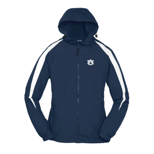 The AU Logo | Embroidered Youth True Navy/ White Fleece-Lined Jacket