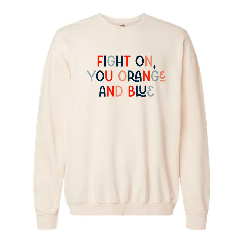 The Orange and Blue Multi | Ivory Crewneck Sweatshirt