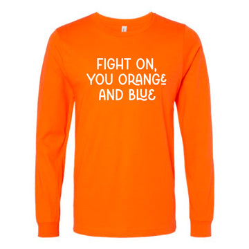 The Orange and Blue Multi | Orange Long Sleeve Tee