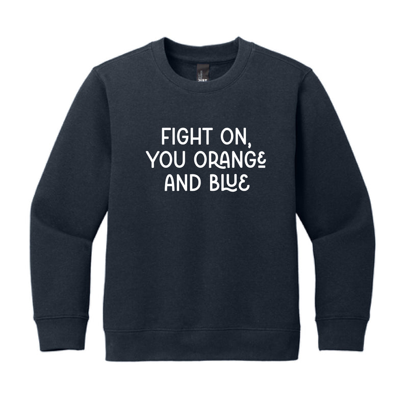 The Orange and Blue Multi | Youth New Navy Crew