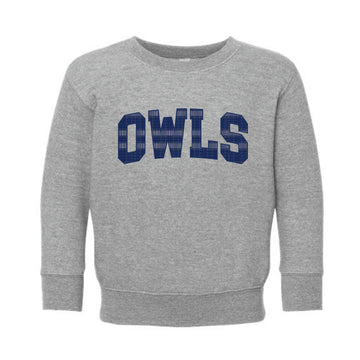 The Owl's Plaid  | Toddler Heather Crewneck Sweatshirt