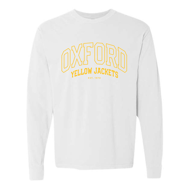 The Oxford Arch | White Long Sleeve Tee