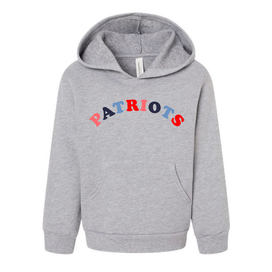 The Patriots Rainbow Arch | Athletic Heather Toddler Hoodie