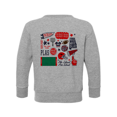 The Patriots All The Things | Heather Youth Crewneck Sweatshirt