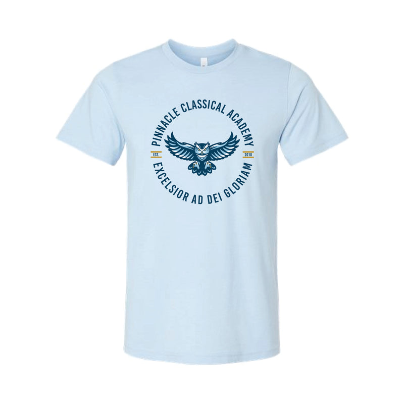 The PCA Circle Est | Adult Heather Baby Blue Tee