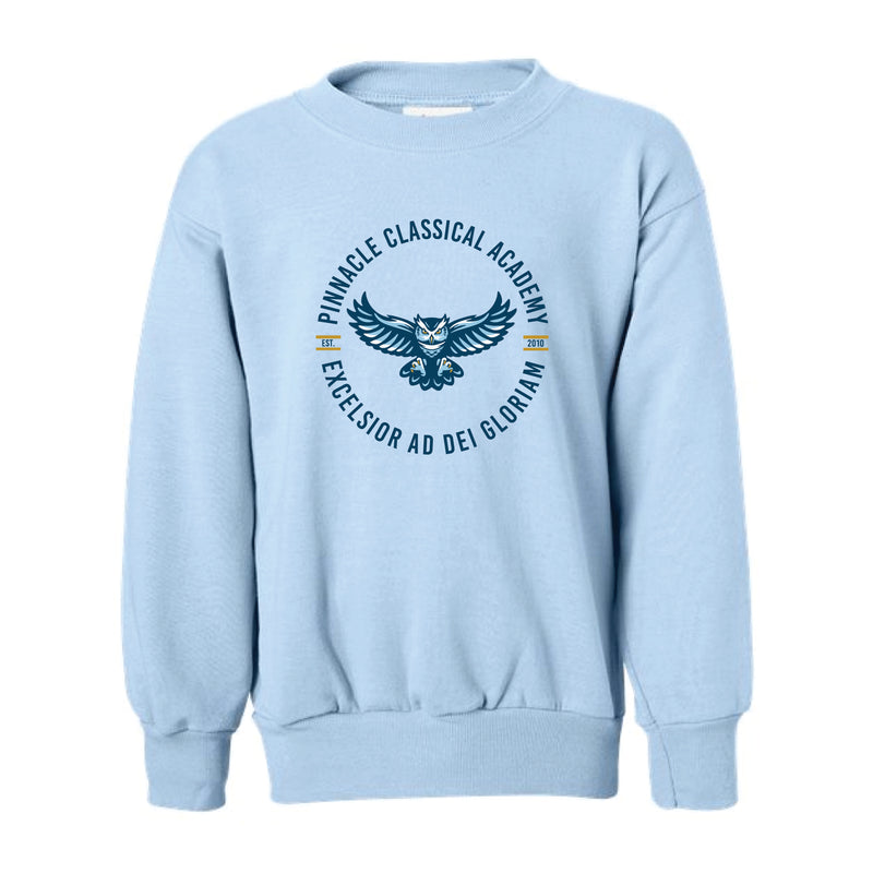 The PCA Circle Est | Youth Light Blue Crewneck Sweatshirt