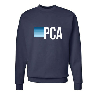 The PCA Stripes | Adult Navy Crewneck Sweatshirt