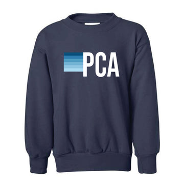 The PCA Stripes | Youth Navy Crewneck Sweatshirt