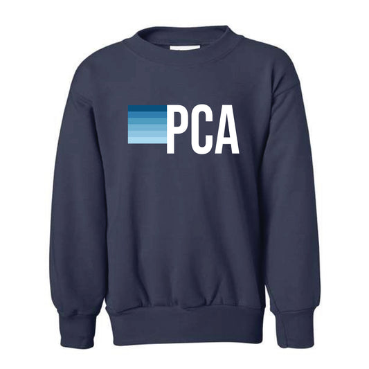The PCA Stripes | Youth Navy Crewneck Sweatshirt