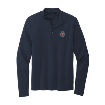 The PEMBA Circle | Adult Embroidered Navy 1/4-Zip Pullover