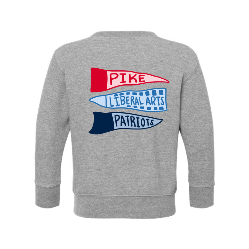 The Pike Liberal Arts Flags | Heather Toddler Crewneck Sweatshirt