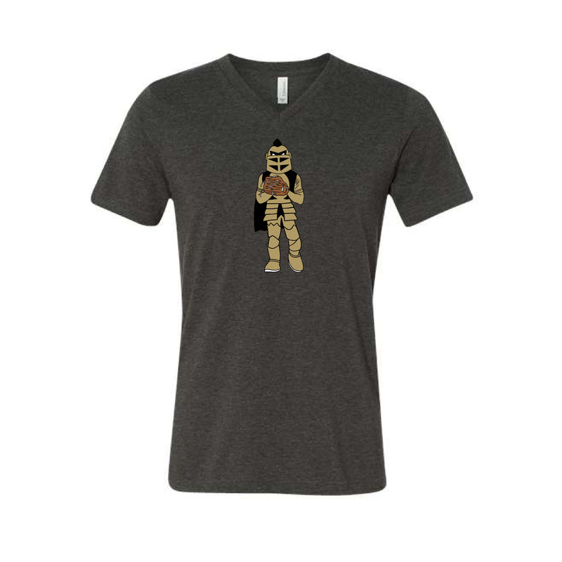 The Pitcher Knightro | Dark Grey Heather V-Neck Tee