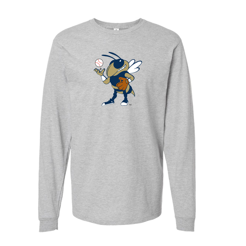 The Pitching Buzz | Heather Grey Long Sleeve