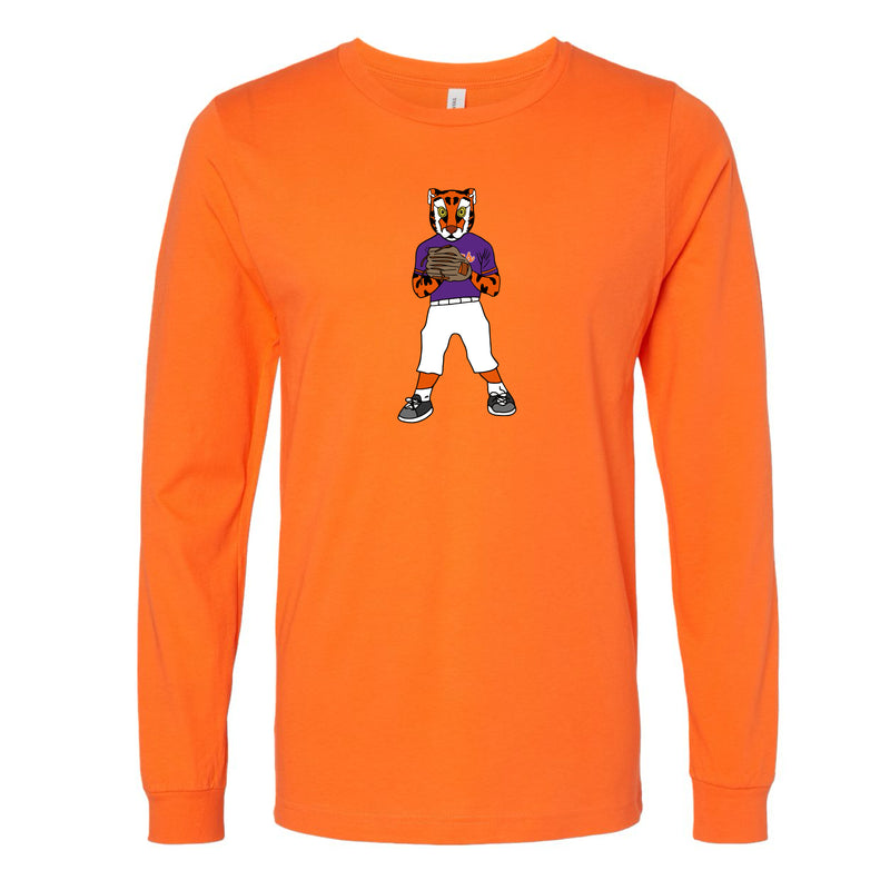 The Pitching Tiger | Orange Long Sleeve