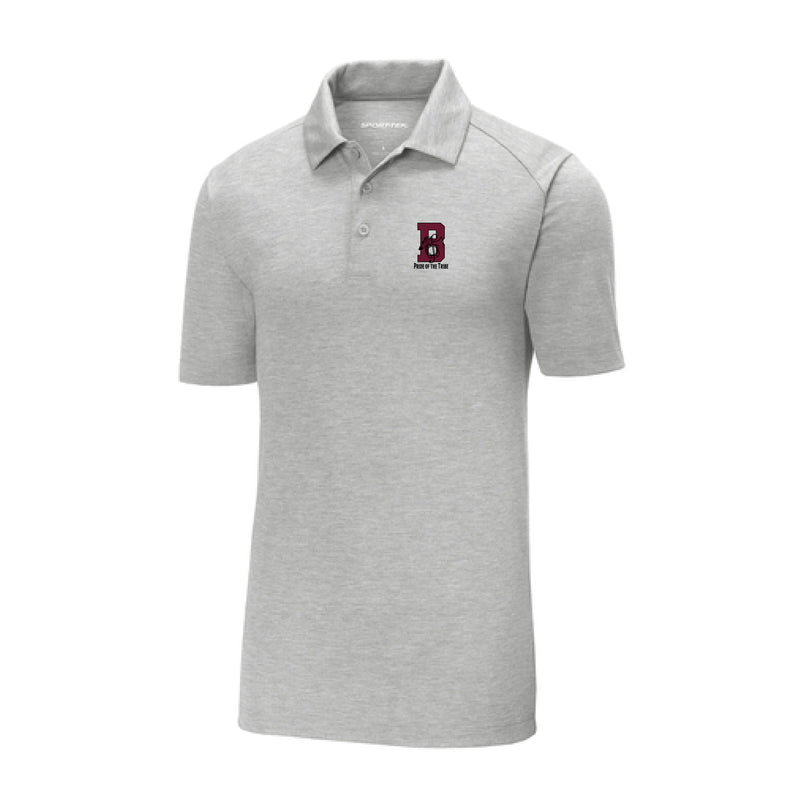 The Pride of the Tribe | Embroidered Light Grey Heather Performance Polo