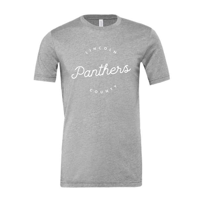 The Panthers Script Circle | Athletic Heather Tee