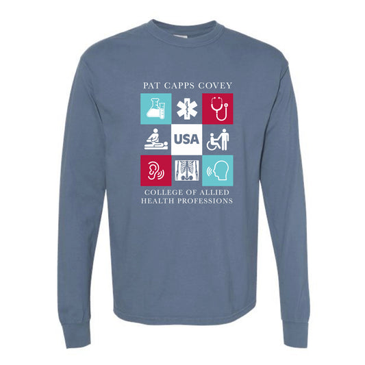 The Pat Capps Icons | Adult Vintage Denim Long Sleeve Tee