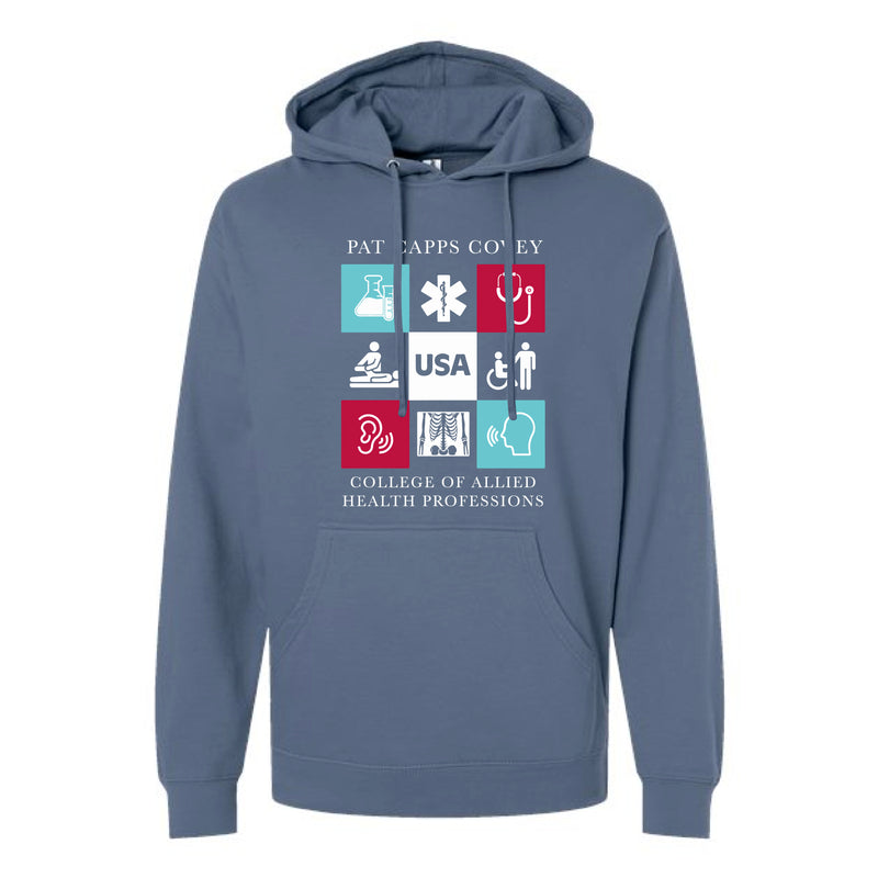 The Pat Capps Icons | Adult Storm Blue Hooded Sweatshirt