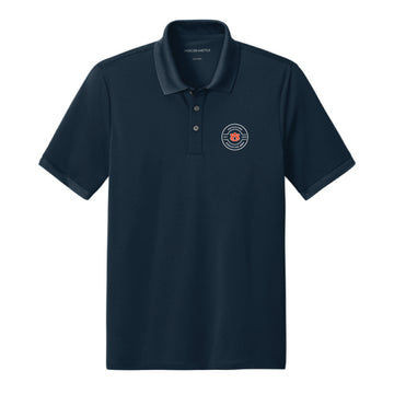 The PEMBA Circle | Adult Embroidered Navy Performance Polo