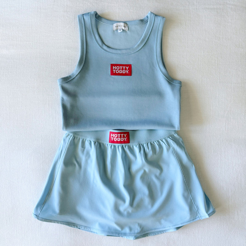 The Light Blue Ali Airy Tank | Hotty Toddy Woven Label
