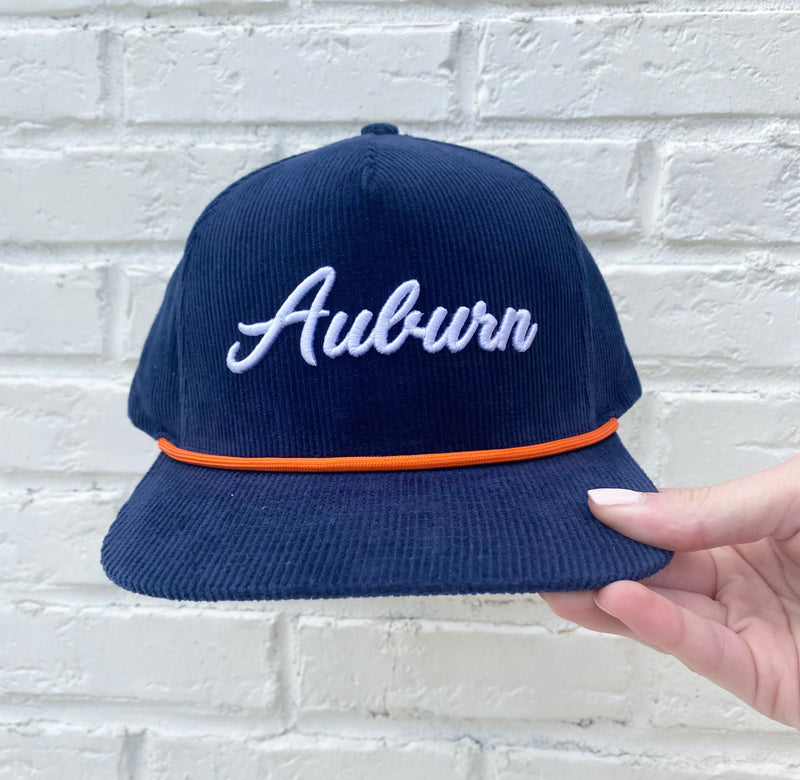 The Vintage Auburn | Navy Corduroy Hat