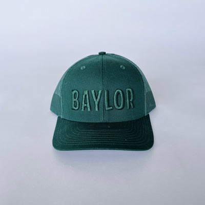 The Baylor 3D Puff | Dark Green Richardson Trucker Cap