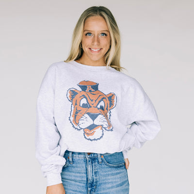 The Big Beanie Tiger | Ash Sweatshirt
