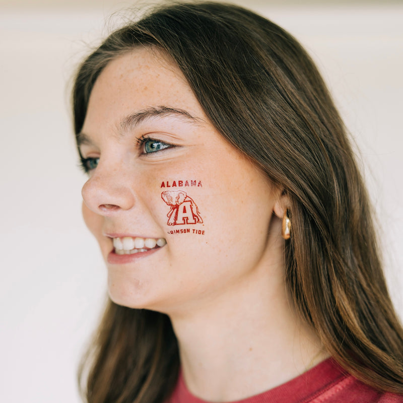 The Alabama Mascot | Temporary Face Tattoo Set