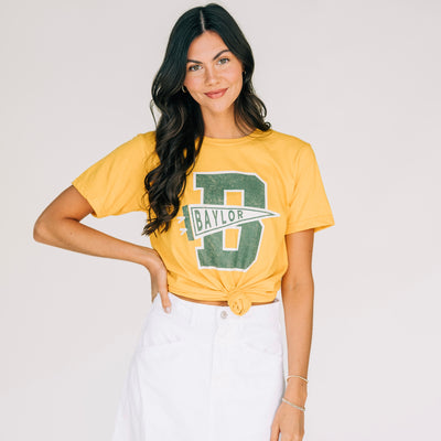 The Baylor Pennant | Heather Yellow Gold Tee