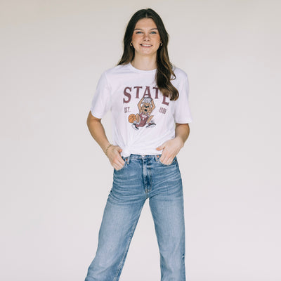 The State Basketball EST | White Tee