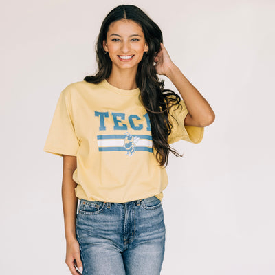 The Tech Stripes | Trophy Gold Tee