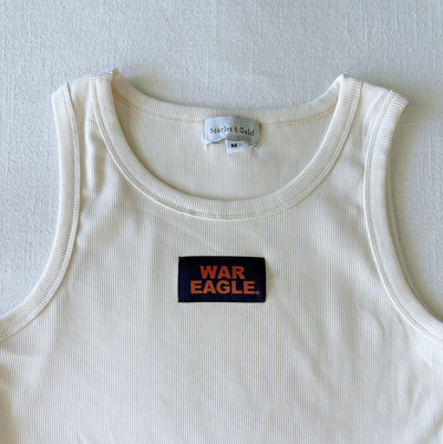 The Bone Liz Ribbed Tank  | War Eagle Woven Label