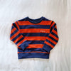 The Brooke Crewneck | Orange & Blue Striped