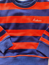 The Brooke Crewneck | Orange & Blue Striped