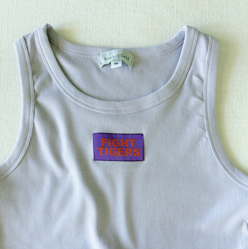 The Youth Lavender Liz Ribbed Tank | Fight Tigers Woven Label