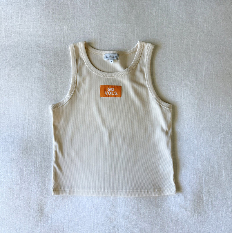 The Bone Liz Ribbed Tank | Go Vols Woven Label