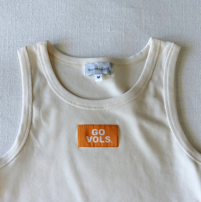 The Bone Liz Ribbed Tank | Go Vols Woven Label