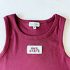 The Alli Ribbed Tank Hail State Woven Label | Youth Maroon
